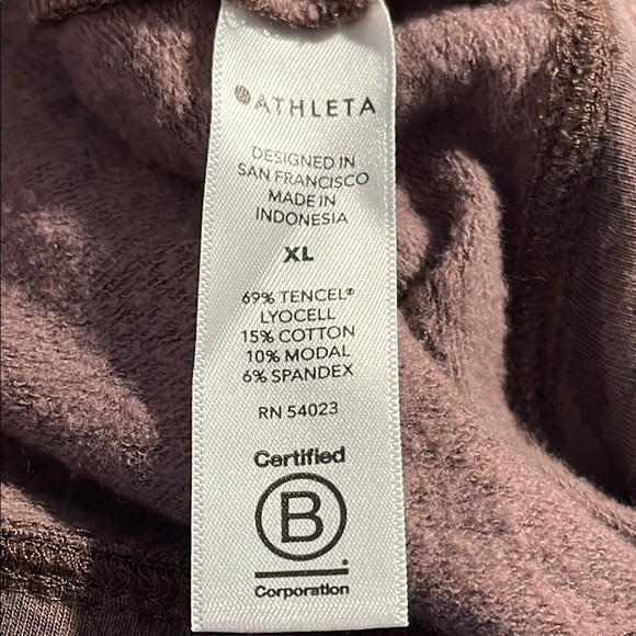 Athleta Brown Long Sleeve Oversized Sweatshirt- animal print Sz XL - Picture 5 of 9